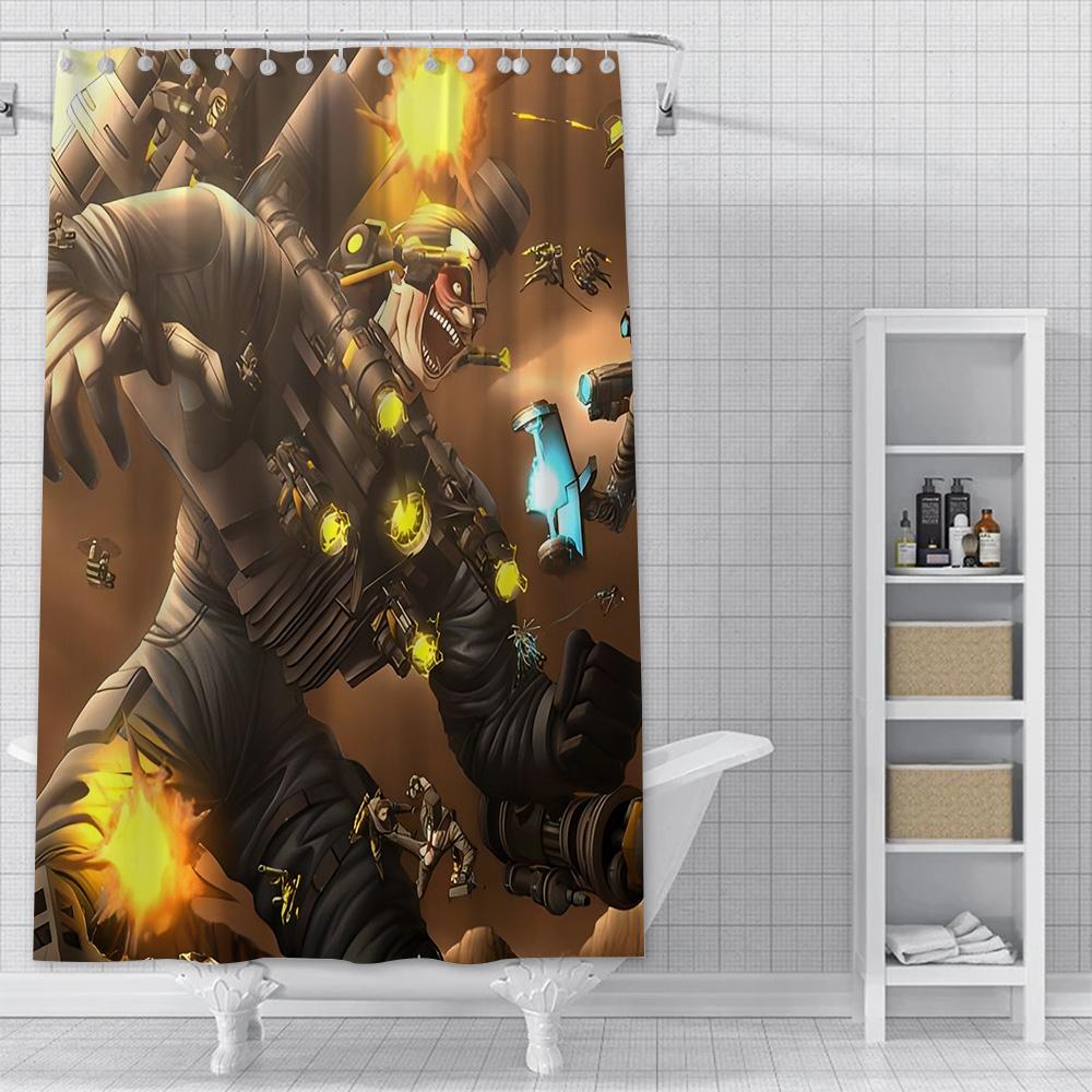 S-Skibidi Toilet Shower Curtain Waterproof Polyester Fabric Paint Colorful Bath Curtains Home Bathroom Decor Curtain With Hook