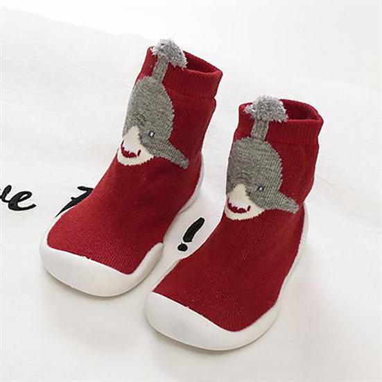 DYS Cartoon Animals Baby Antislip Floor Shoes Ψηλά παπούτσια με μαλακή χοντρή σόλα