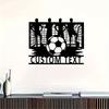 Custom Metal Wall Art Soccer Team Personalized Name Plate Home Office Decor Handmade Old Fashioned Hanging