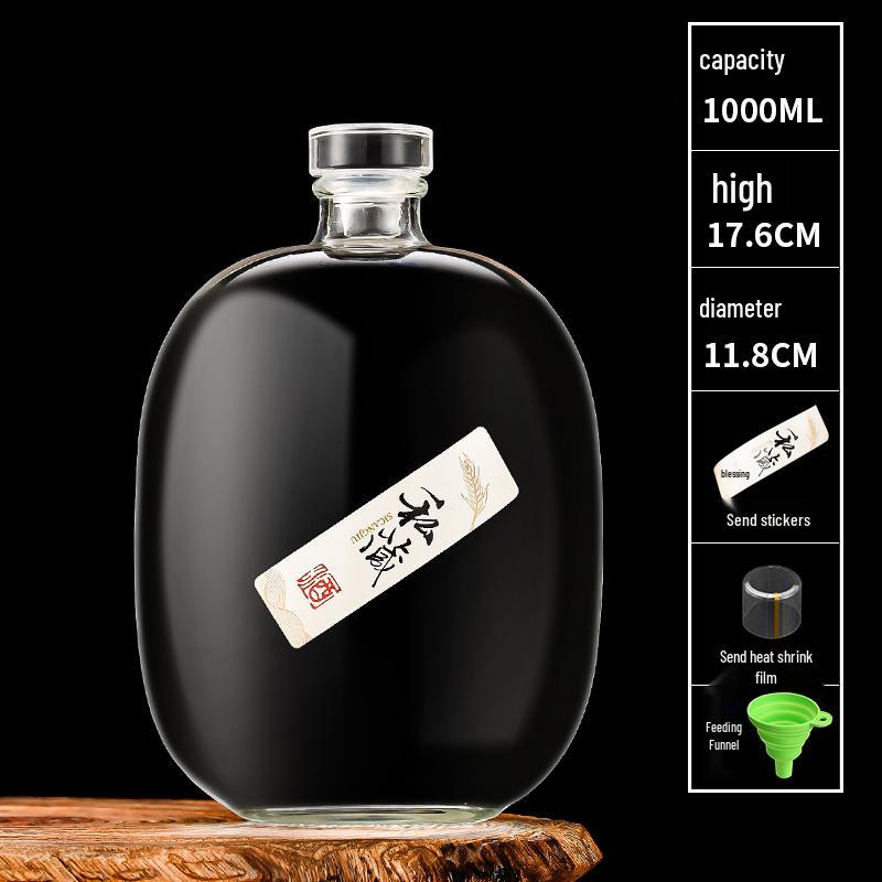 Transparent Glass Wine and Baijiu Infusion Bottle with Sealed Cap for Home Use