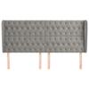 VidaXL Headboard with Ears Light Grey 183x23x118-128 Cm Velvet3118352