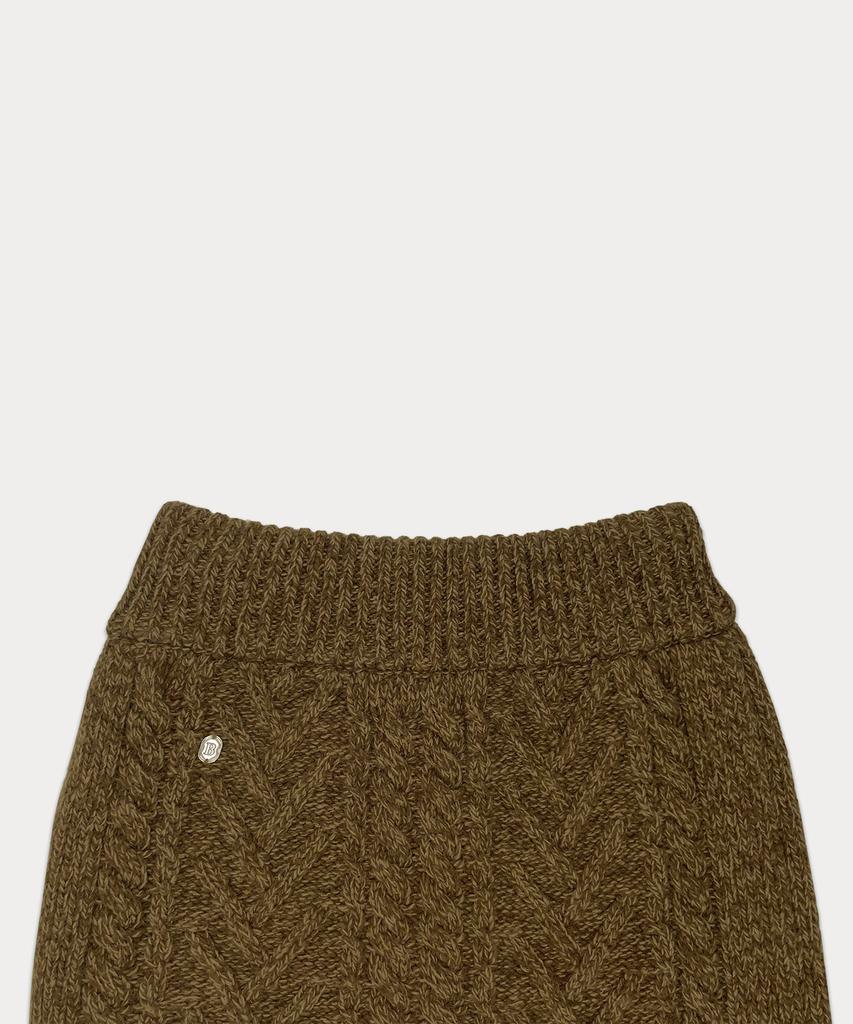 Sseomweeobeoteo Colleen Cable Knit Skirt - Brown