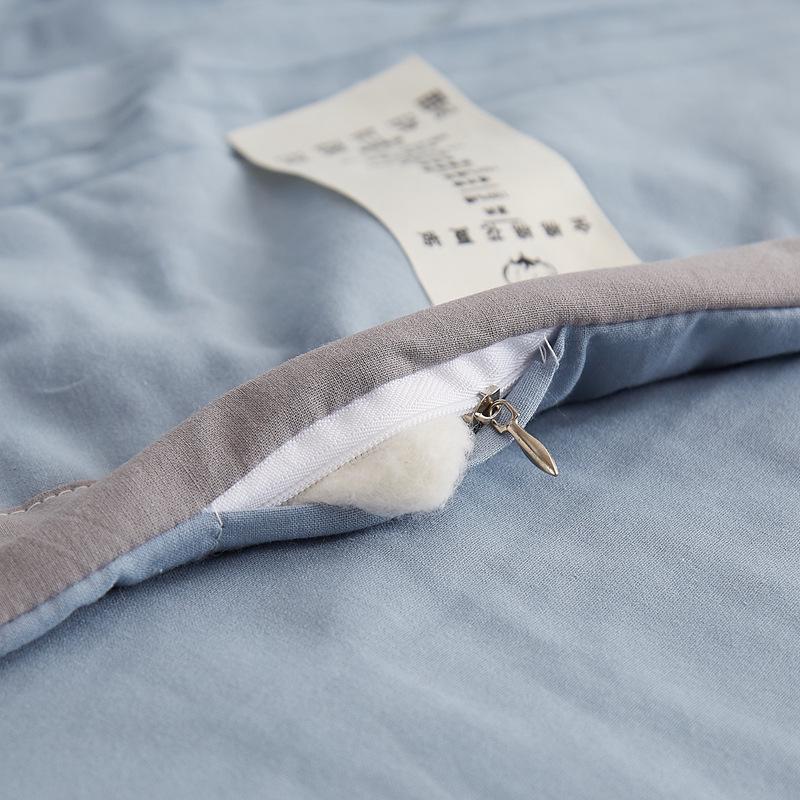 Cotton Solid Color Summer Quilt - Lightweight & Breathable for Dorms and Homes