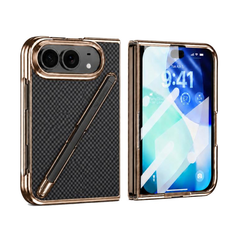 Kevlar Texture Built-in Stylus Integrated Film Phone Case