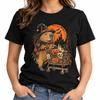Funny Halloween Capybara T-Shirt Witch Hat Pumpkin Shopping Spooky Graphic Tee