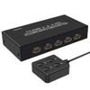 4x1 4K HDMI KVM Switch: High-Definition Screen Sharing for USB Keyboard, Mouse, Monitor (YUV4:4:4)