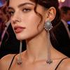 Retro Exotic Tassel Dangle Earrings - Artistic, Classical, and Exquisite Hollow Design