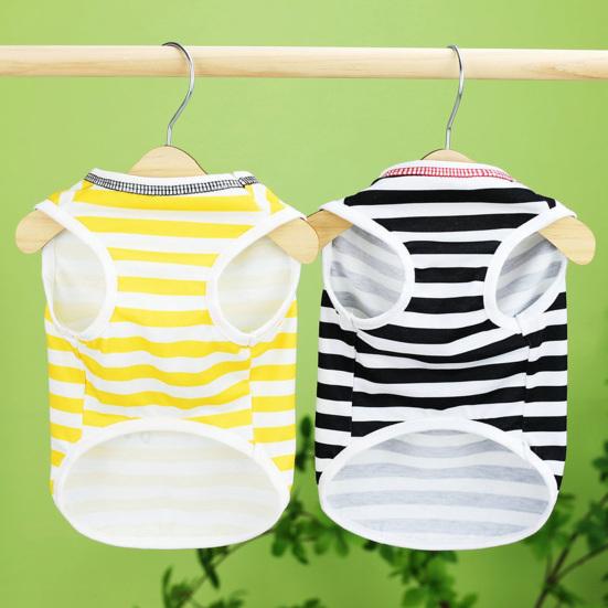 Hundeshirt, atmungsaktiv, schnell trocknend, hohe Elastizität, weiches Tragegefühl, Anti-Pilling, bequem, lässig, für Welpen, Hunde, gestreift, Heimtierbedarf