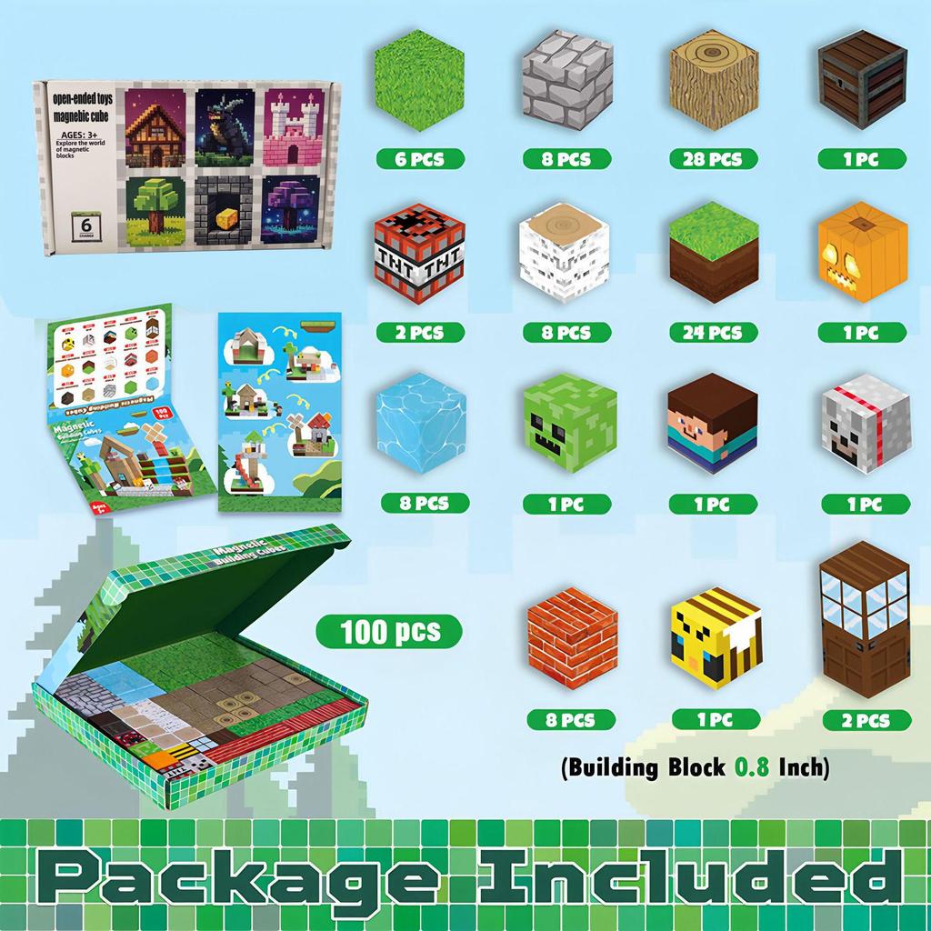 Magnetic Forest Building Blocks: Educational Toy Set for Children