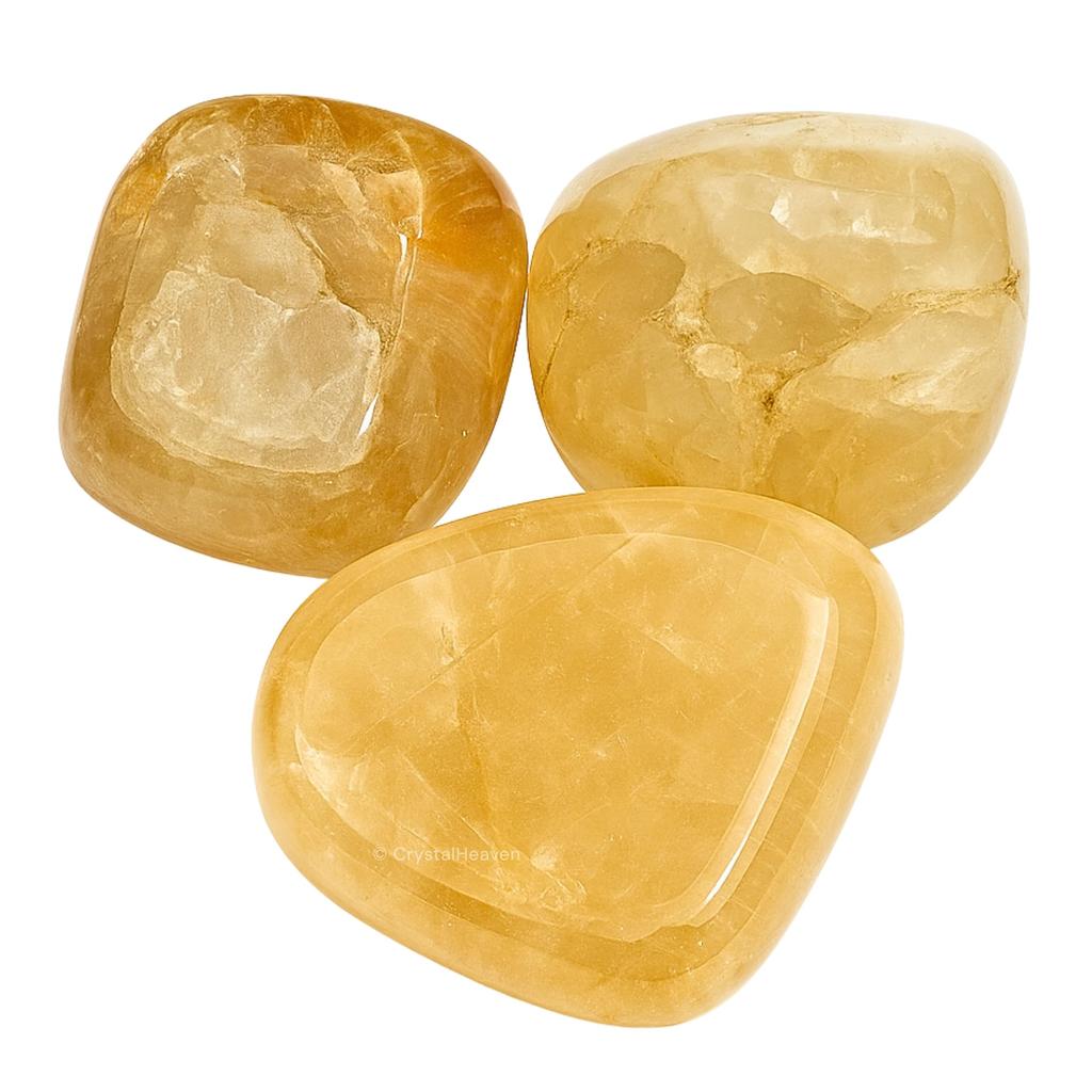 Crystal Heaven Certified Citrine Healing Tumbled Stone,Natural Polished Crystals For Diy Crafts,Manifestation,Meditation,Pooja Feng Shui And Reik