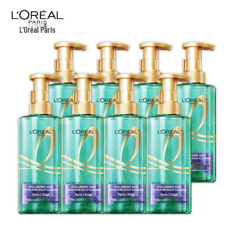 

L Oréal Scalp Oil Control Anti-Dandruff Shampoo 8-Pack with Salicylic Acid (Silicone-Free)
