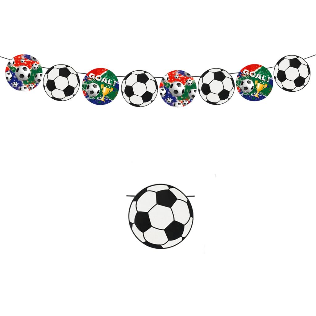 Themed Party Tableware, Football Flag Paper Tray, Paper Cup, Tissue Tablecloth, Decoration