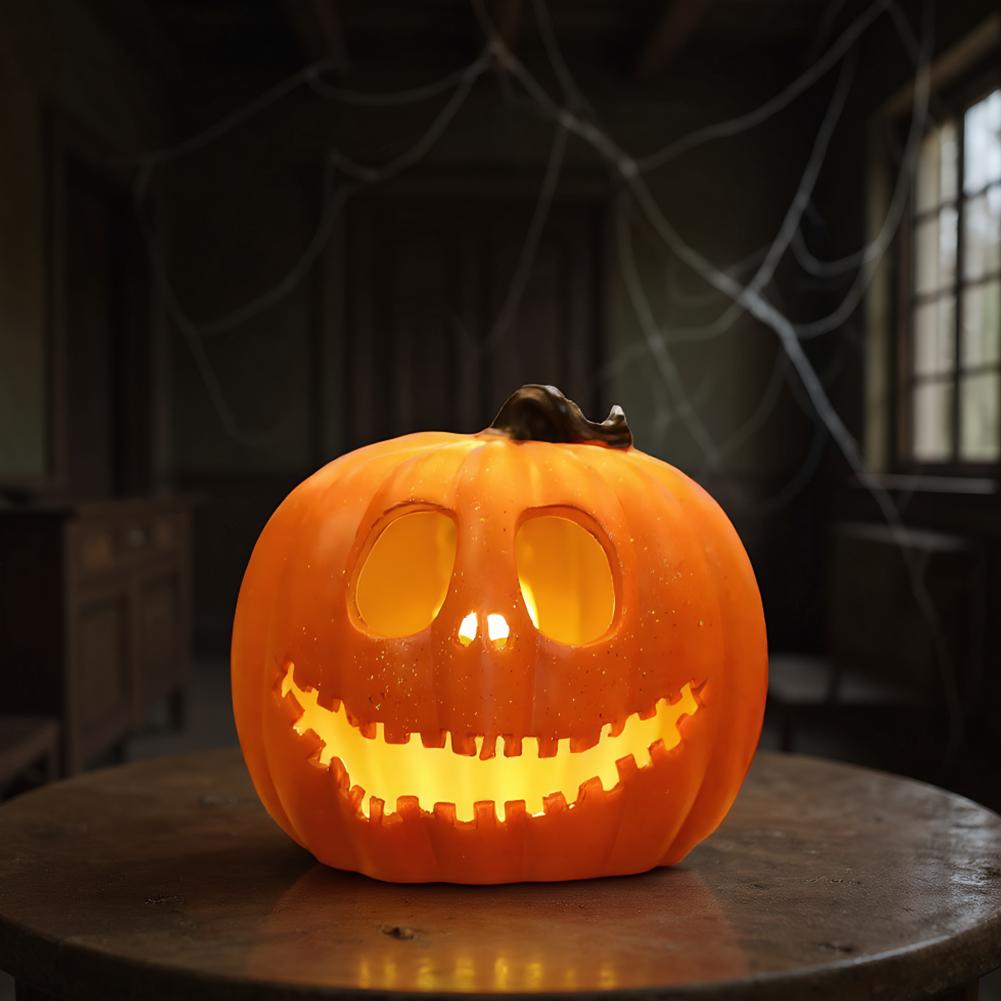 Halloween Glowing Pumpkin Spooky LED Scene Layout Light Up Pumpkin for Halloween Pumpkins Decor Party Favor Gifts