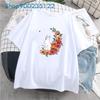 Flora Cat Women T-Shirt Korean Kawaii Printed Casual Ulzzang Tee Tops Fashion Women Clothes Summer Vintage Tshirt Dropshipping