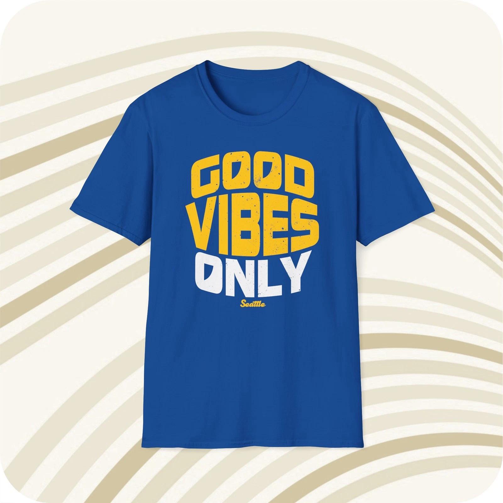 Классическая бейсбольная футболка Seattle Mariners  Good Vibes Only  L