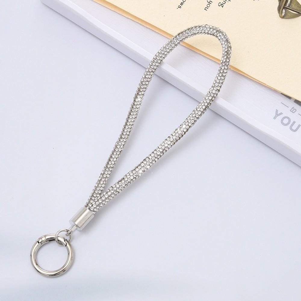 Fashion Glitter Rhinestone Phone Lanyard Bright Bling Bling Crystal Wrist Straps Hanging Anti-lost Rope Phone Accessories