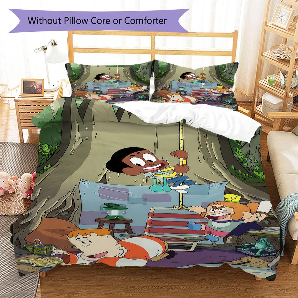 Creek Fun Bedding Quilt Set Quilt Cover Pillowcase Home Decoration Birthday Gift (1 * duvet cover + 2 * pillowcase, without core)