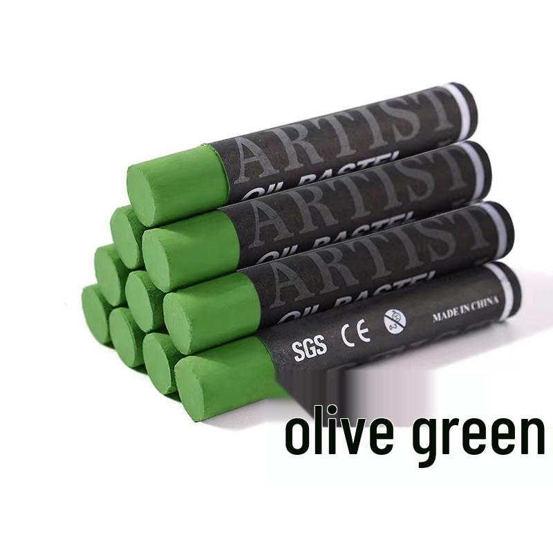 Supermjuk enfärgad oljepastellpinne - Vit, Svart eller Grå