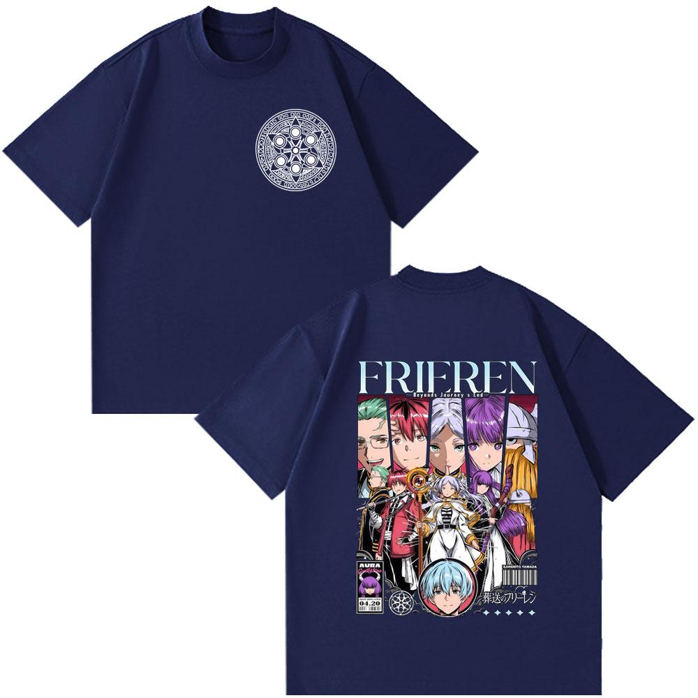 Anime Frieren: Beyond Journey's End T-shirt Unisex Women Fashion Harajuku Tees Cotton Tops Casual Oversized TShirt Summer Clothing