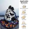 1 szt. Koc Halloweenowy Nietoperz Wiedźma Dynia Miękki Koc do Dekoracji Pokoju, Idealny Pomysł na Prezent, Salon, Podróż, Kemping, Kocy Samochodowe