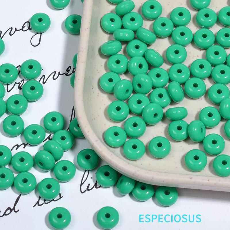 

8mm Colorful Luminous Flat Round Acrylic Beads for DIY Jewelry & Bracelets 8MM