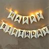 Happy Birthday Fishtail Flag Banner with Hot Stamping for Party Decoration