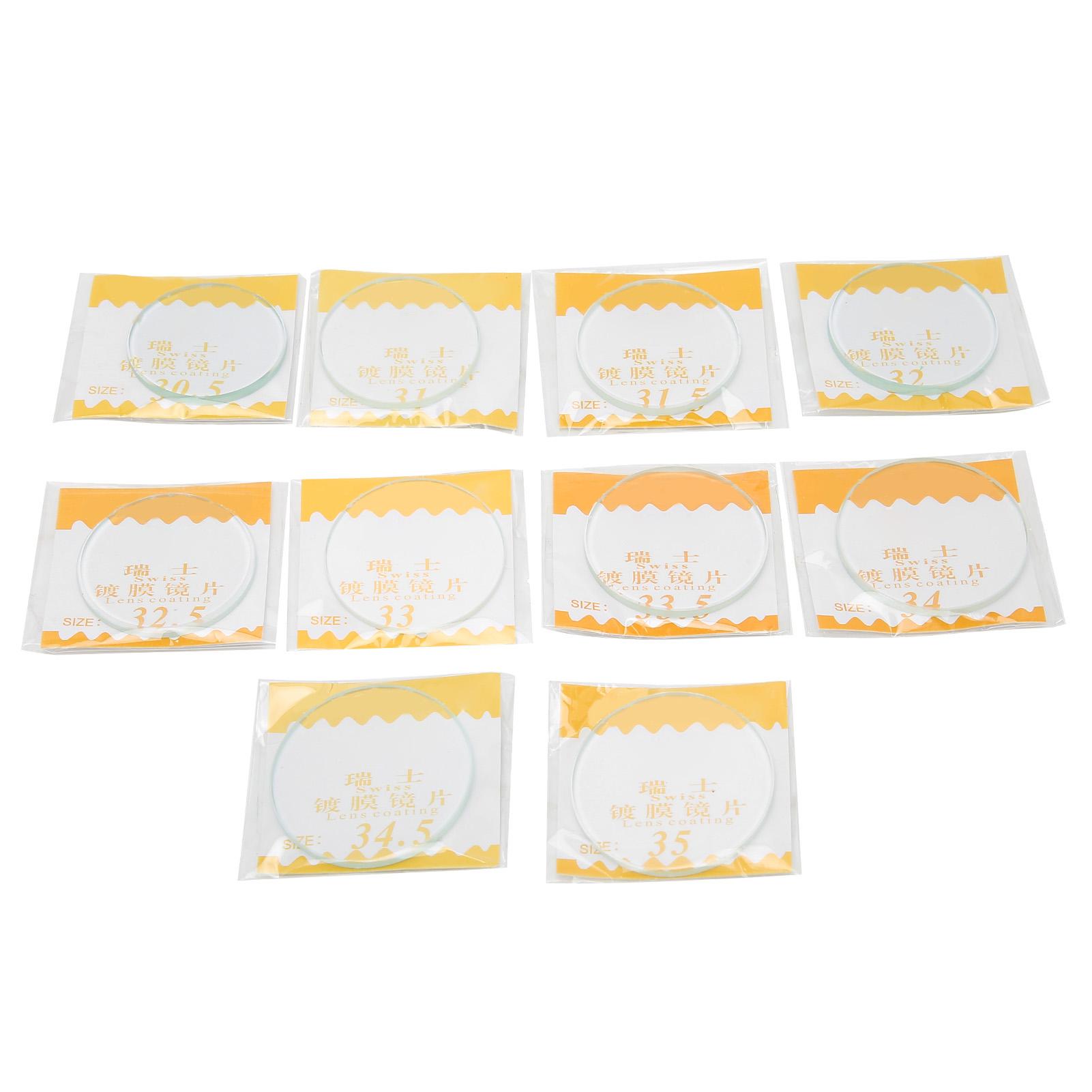 

10pcs 30.535mm Round Flat Watch Crystal Lens Watch Glass Replacement Accessories