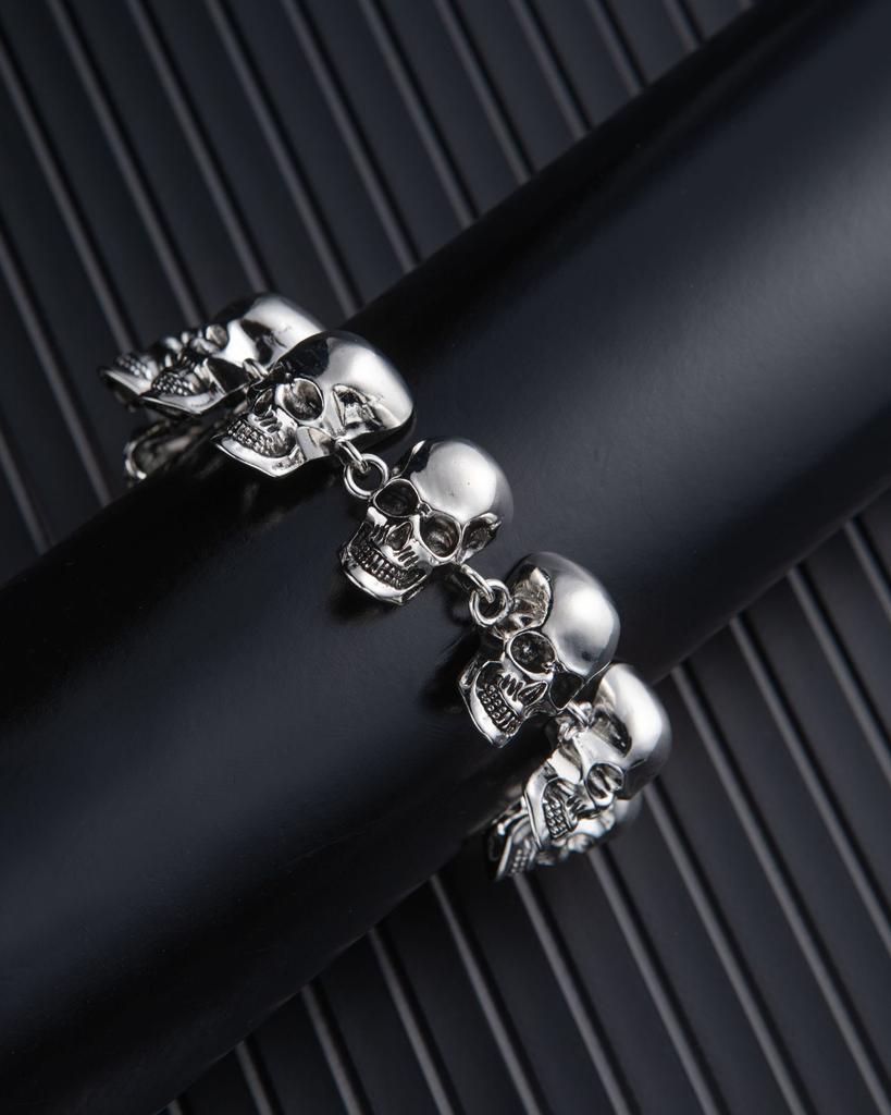 Bracciale Teschio Uomo Stile Hip Hop Punk Diablo Bracciale Halloween Personalità Cool