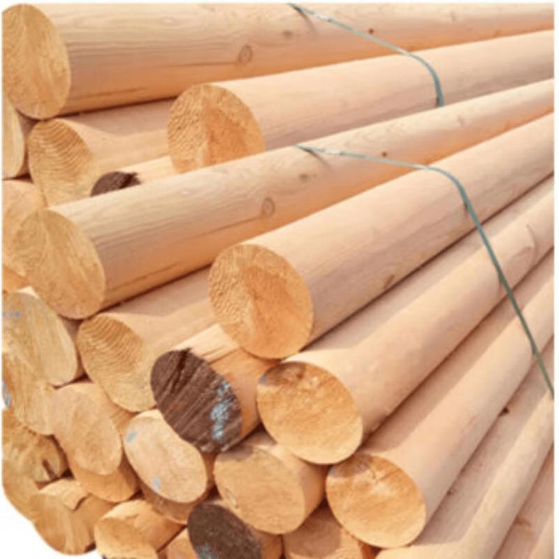 Pine Solid Round Wood Beam
