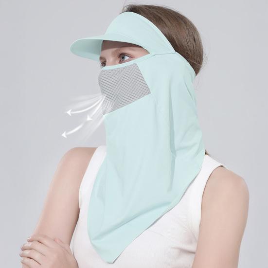 Face Guard Neck Gaiter Hat Breathable Windproof UV Protection Men Women Multi-Purpose Summer Outdoor Ice Silk Visor