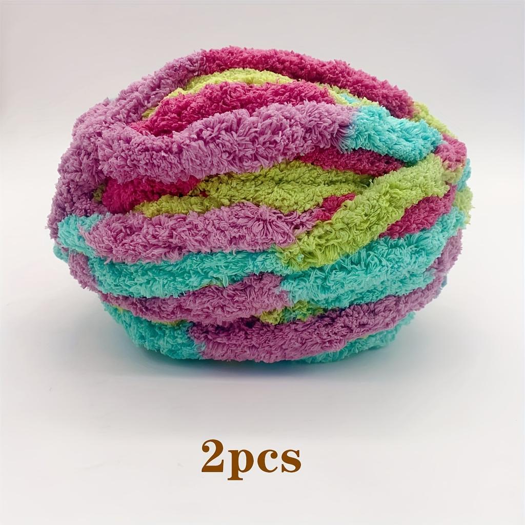 2 Pieces of Super Bulky, Extra Thick, Soft & Durable Polyester Yarn for Hand Pet Nests & Knitting Accessories Machine Washable
