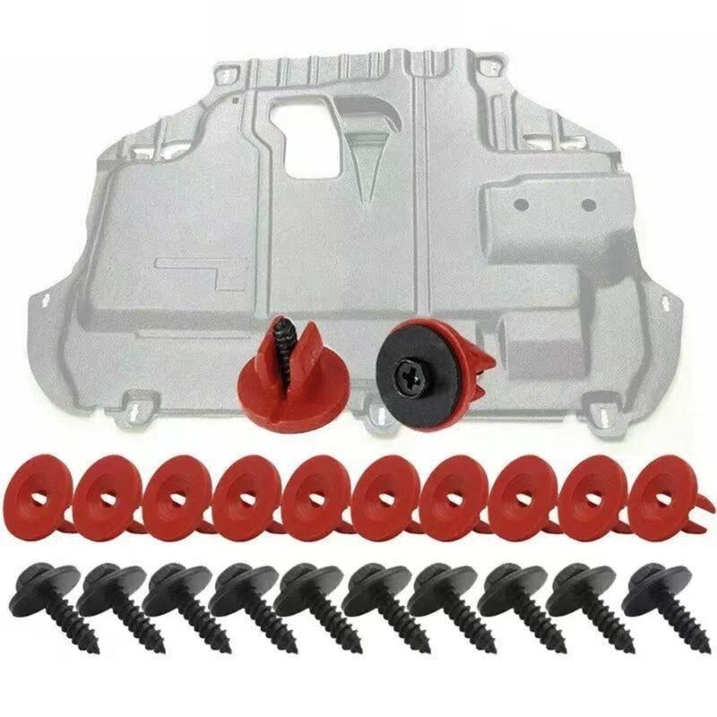 Strong Automotive Fastener Kit With Plastic Grommets Aftermarket Engine Undertray Hardware Easy to Use for Vehicle