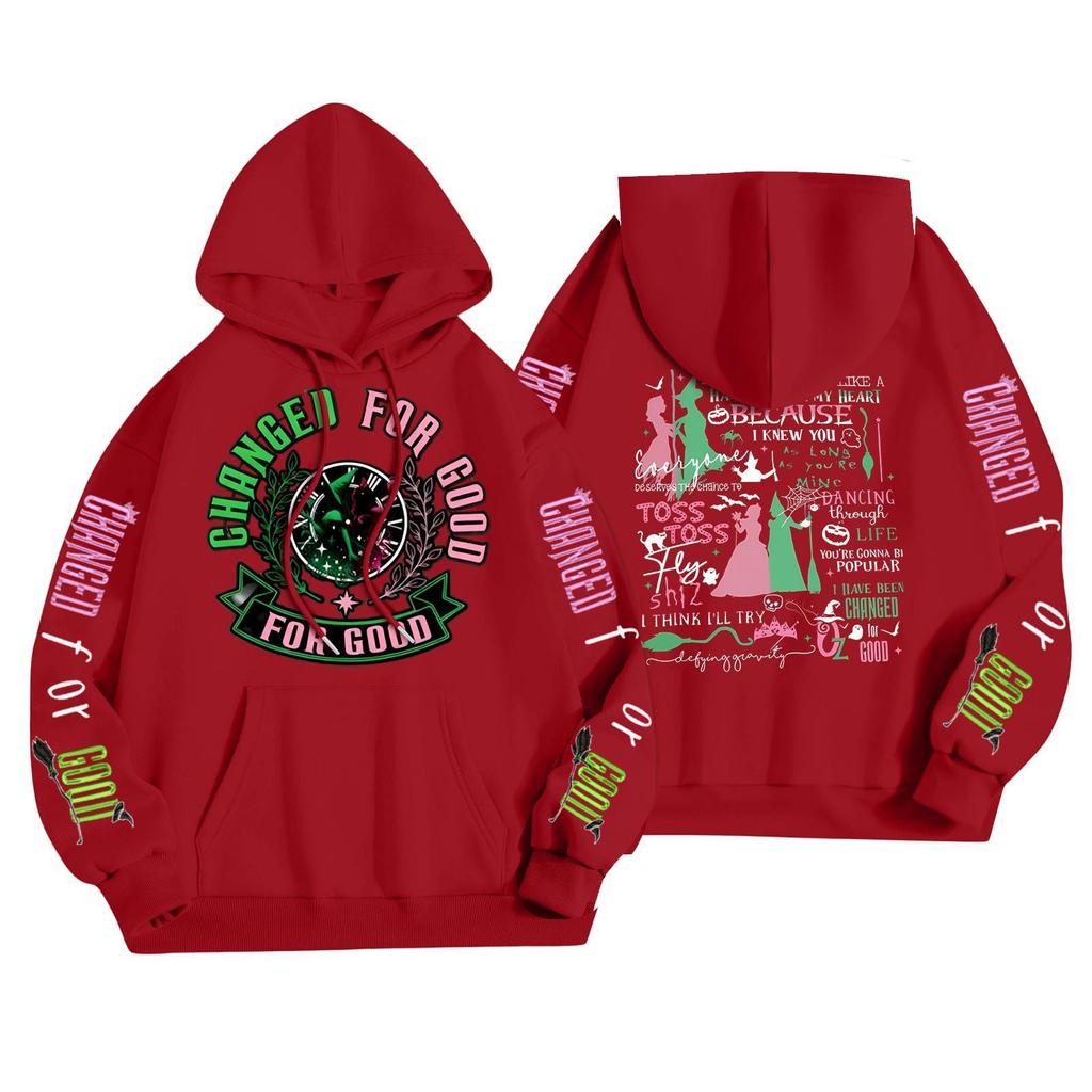 Women's Fashionable Casual Hooded Long Sleeved Printed Sweatshirt