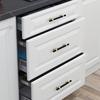 12 Pcs Modern Zinc Alloy Black Gold Door Handles Kitchen Cabinet Handles Solid Drawer Knobs Fashion Furniture Handle Hardware