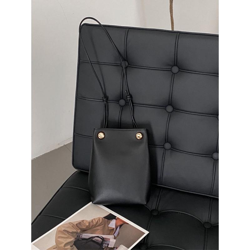 Original 2025 Genuine Leather Bucket Phone Bag - Fashionable, Simple, Exquisite Single Shoulder Crossbody Bag