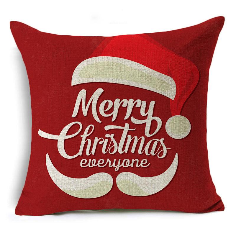 New Year Christmas Gift Elk Letter Sofa Cushion Linen Pillow Car Pillow Cover Premium Durable Quality Useful Practical