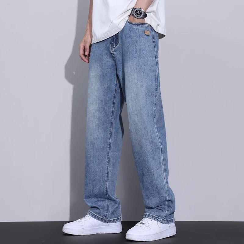 Tide Tuch Jeans Herren Amerikanisch Herbst Gewaschen Lässige Hosen Herren High Street Amerikanische Jeans