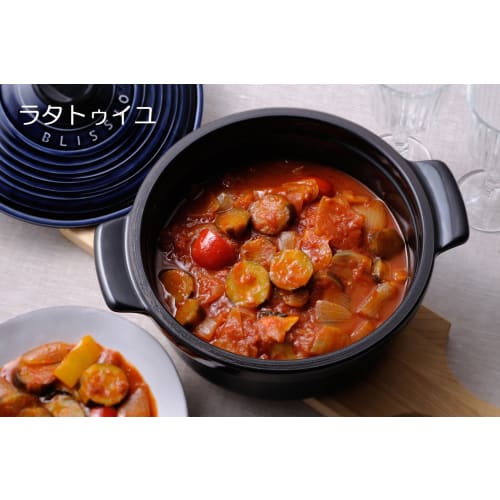 Ginpo Toki Banko Ware Airtight Earthenware Pot, 21cm, Brisio Casserole, Lapis Lazuli Glaze, 2211