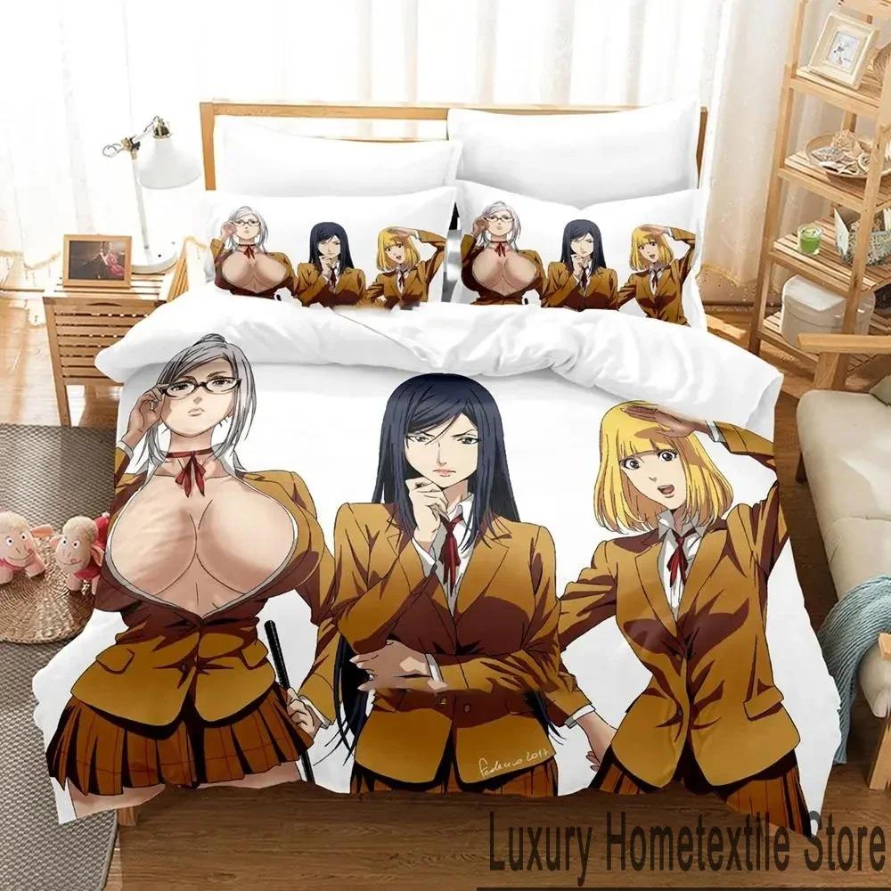 Comfortable Anime Print Duvet Cover Set With Duvet Cover And Pillowcases King Queen Twin Sizes For All Ages