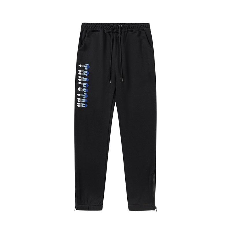 Foreign trade new rainbow color matching letter embroidery velvet loose hooded sweater casual trousers set men and women the same style