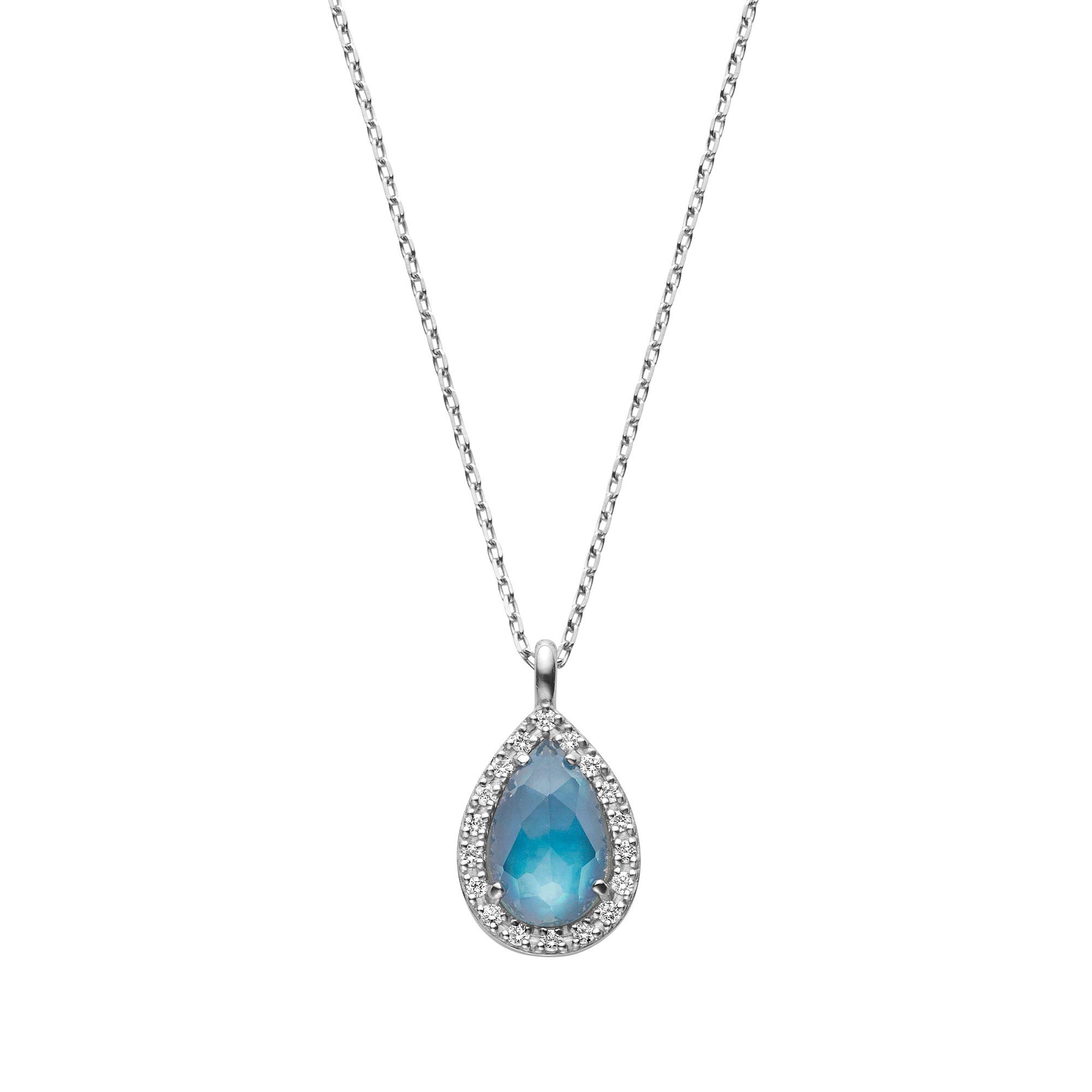 

Necklace Platinum Blue Topaz Shell Diamond Damned Blue APVN199945B2 [Vendome Aoyama] [Official] синій