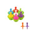 7-Compartment Silicone Popsicle Mold, Household Mini Baby Food Ice Mold With Lid, Colorful Handheld Ice Cream Mold, Homemade Fruit Ice Mold