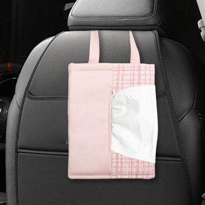 Napkin Holder For Car Car Backseat Tissue Dispenser Facial Tissues Boxes Car Napkin Holder Leather Suspending Napkin Dispenser