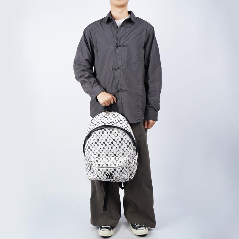 New MLB New York Yankees Polyester Combo Bag Backpack Regular Unisex Black White 3ABKM102N-50CRD