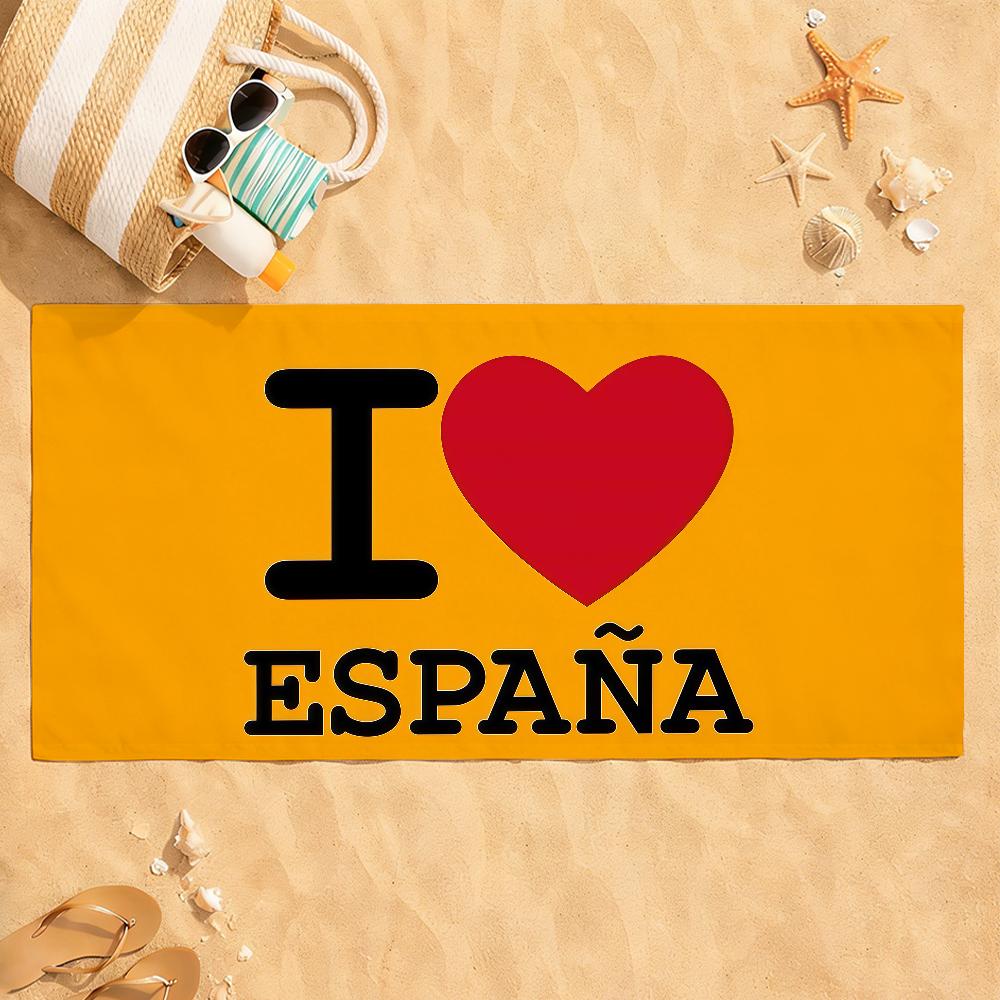 Flag of Espana Spainish Spain Towel Drying Bath Towel Applicable To Light Swimming Camping Yoga Beach Out