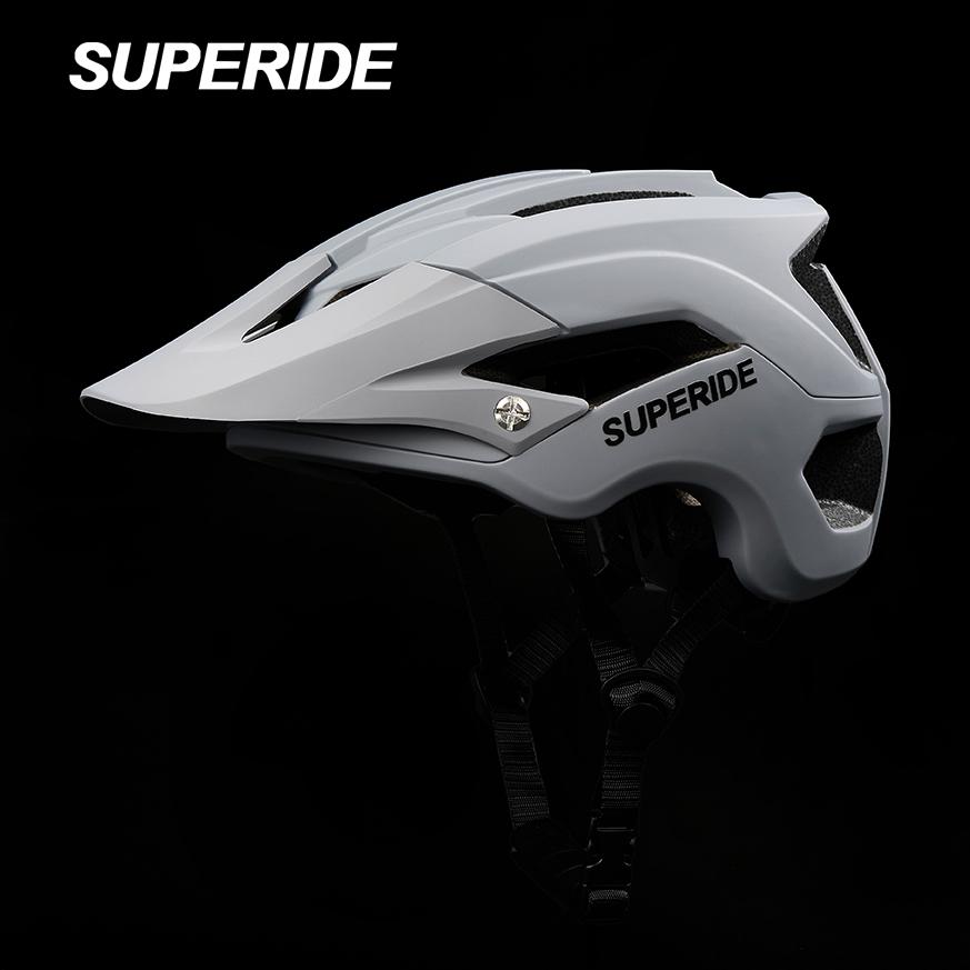 

SUPERIDE In-Mold DH MTB велосипедный шлем спортивный противоударный шоссейный горный велосипедный шлем мужской женский велосипедный шлем M(54-58) серый
