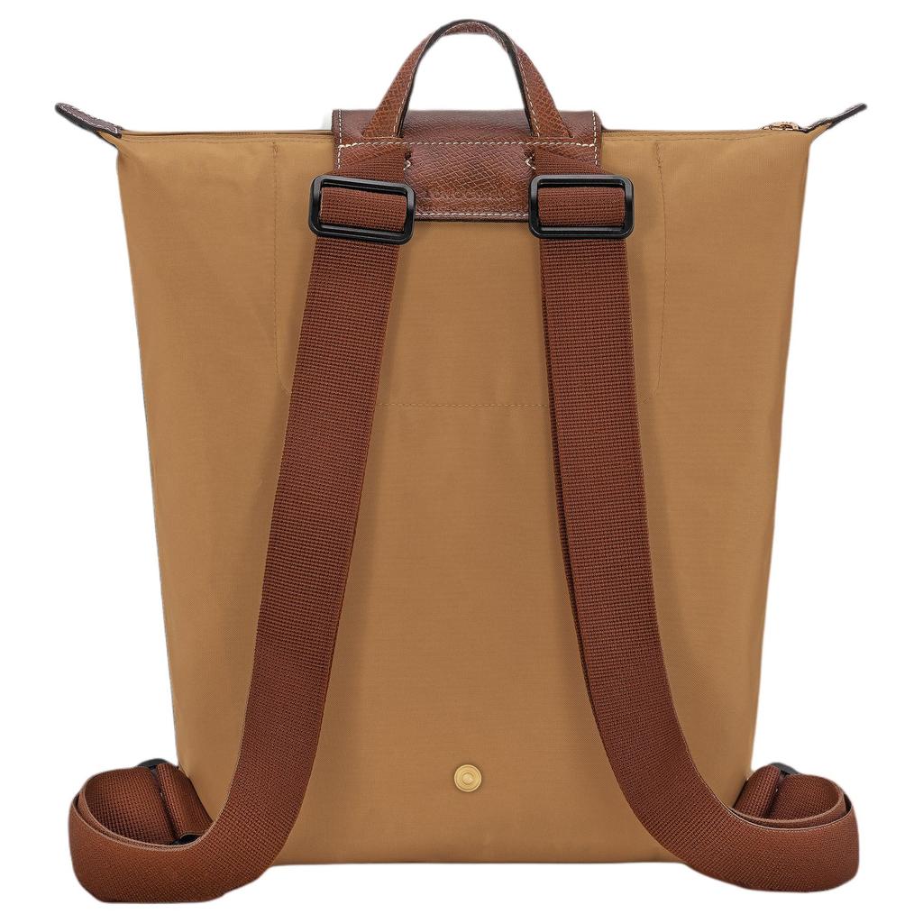 Longchamp Le Pliage Original Struktur Logo Verstellbarer Breiter Schultergurt Recyceltes Polyamid Rucksack Damenrucksack Braun 10284089P86
