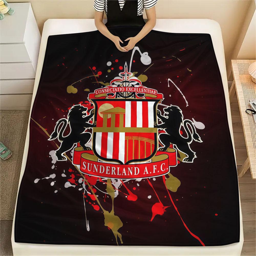 1PC Sunderland A .F Patterned Flannel Blanket Suitable For All Seasons for Home Decor Warmth and Comfort Gifts Holiday Present