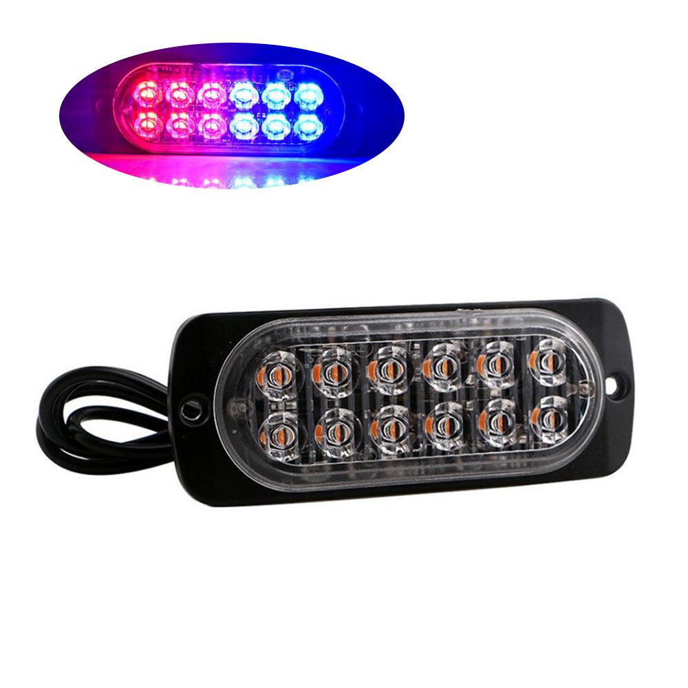 

12 светодиодных автомобильных стробоскопических сигнальных ламп, аварийная лампа для грузовика, 12 В/24 В, мигающие решетчатые огни для автомобилей, полицейские светодиодные фонари