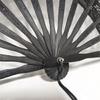 Compact Black Anime Fan Bamboo Folding Fan Costume Accessory Vintage Styles Lace For Everyday Carry